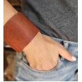 Wrist Bracelet Leather with nickel buckles Πορτοφόλια/Αξεσουάρ